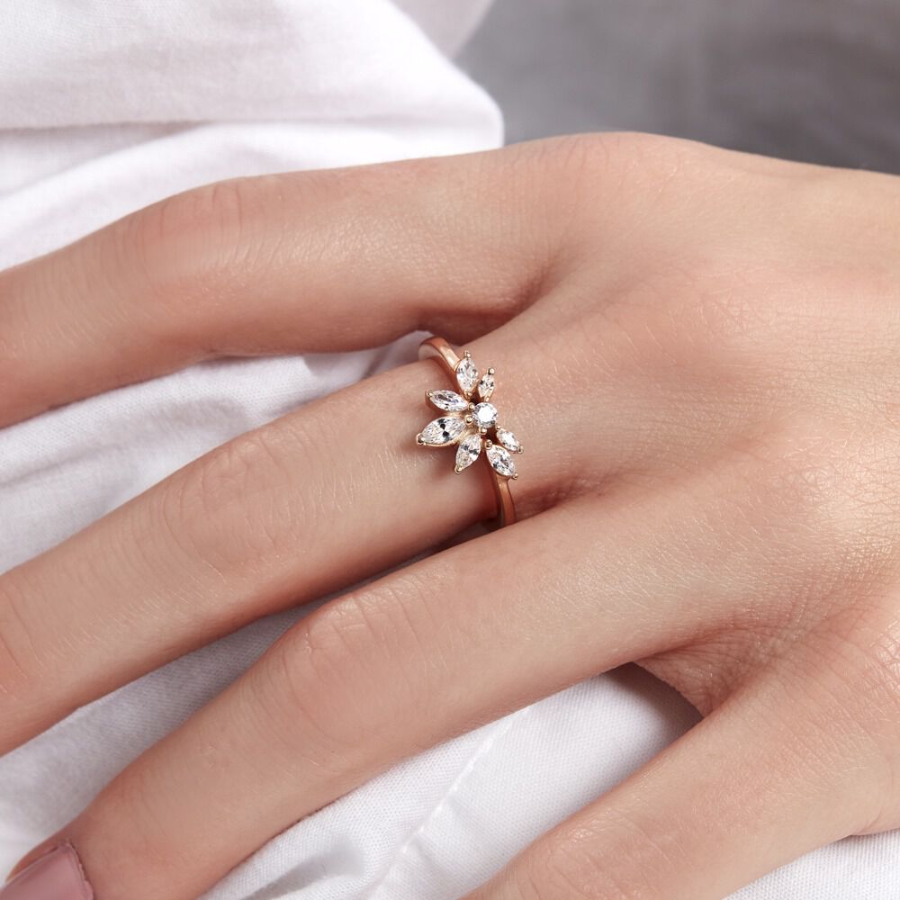 Bague Davena Argent Rose Oxyde De Zirconium - Bijoux fantaisie Femme | Marc Orian