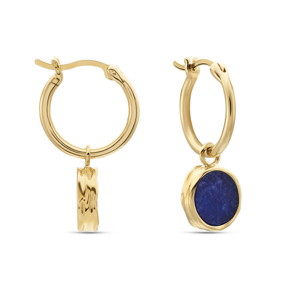 Créoles Plaqué Or Neassa Sodalite - Créoles Femme | Marc Orian