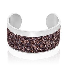 Bracelet Manchette Ouvert Acier Blanc Carron - Bracelets manchettes Femme | Marc Orian