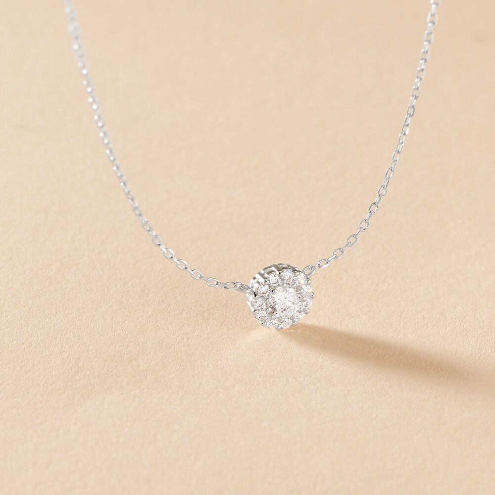 Collier Swanny Argent Blanc Oxyde De Zirconium - Colliers avec pierres Femme | Marc Orian