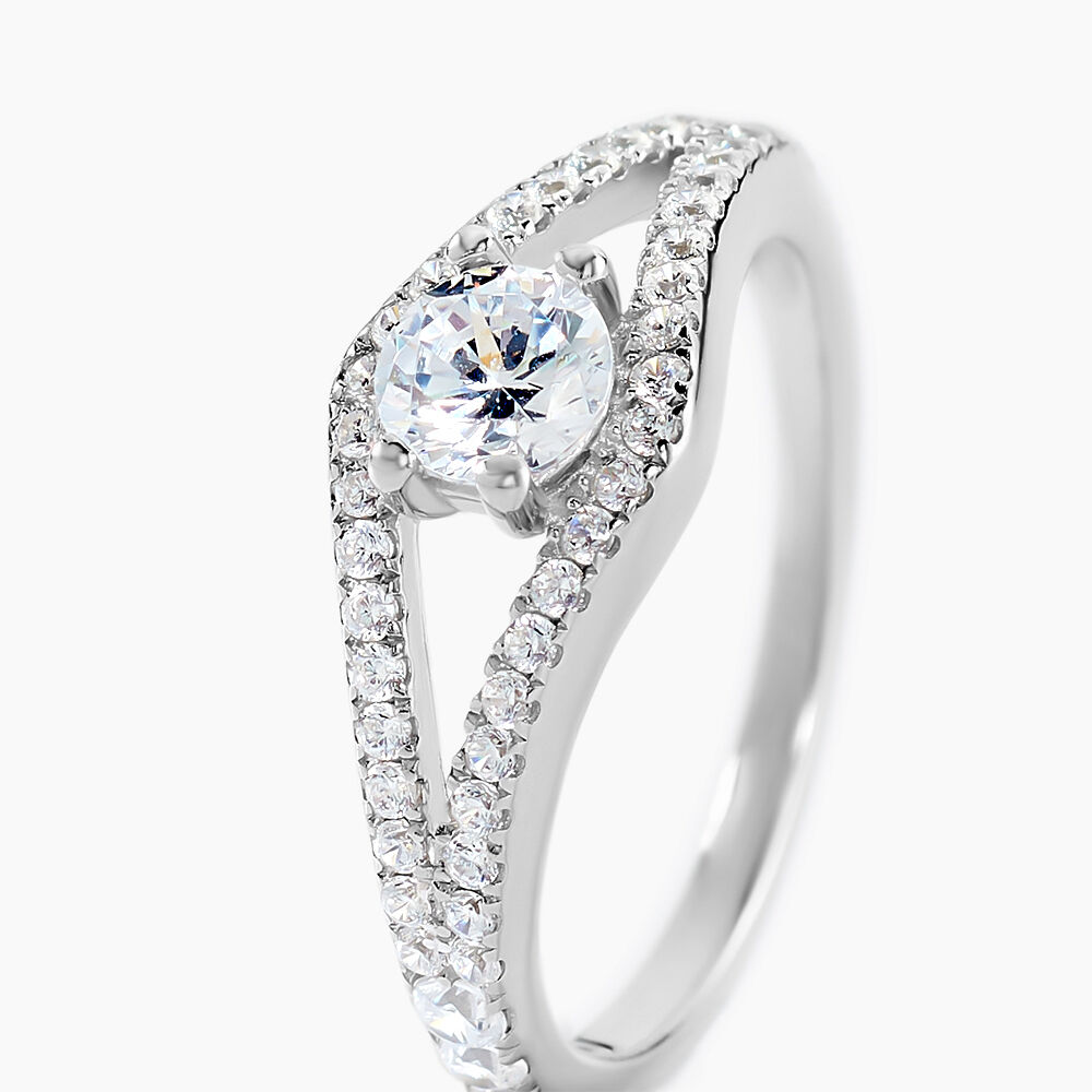 Bague Bernita Argent Blanc Oxyde De Zirconium - Solitaires Femme | Marc Orian