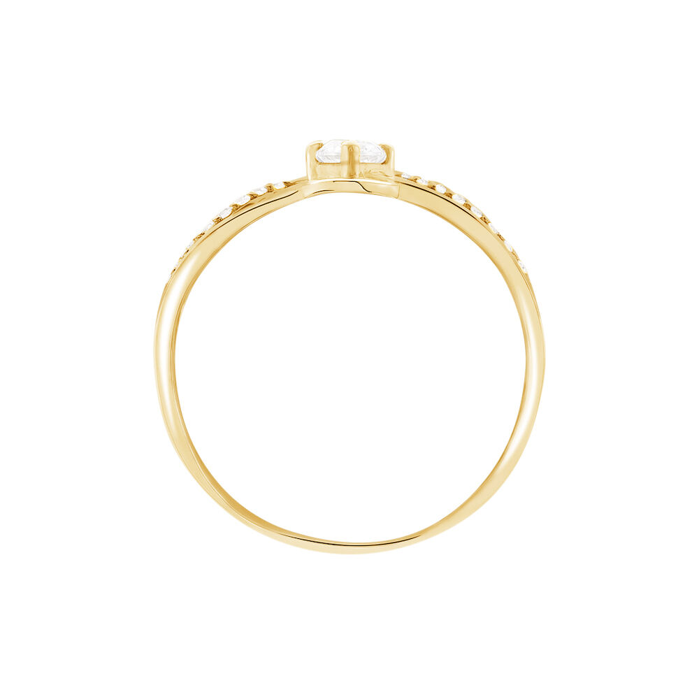 Bague Harmonia Or Jaune Oxyde De Zirconium - Solitaires Femme | Marc Orian