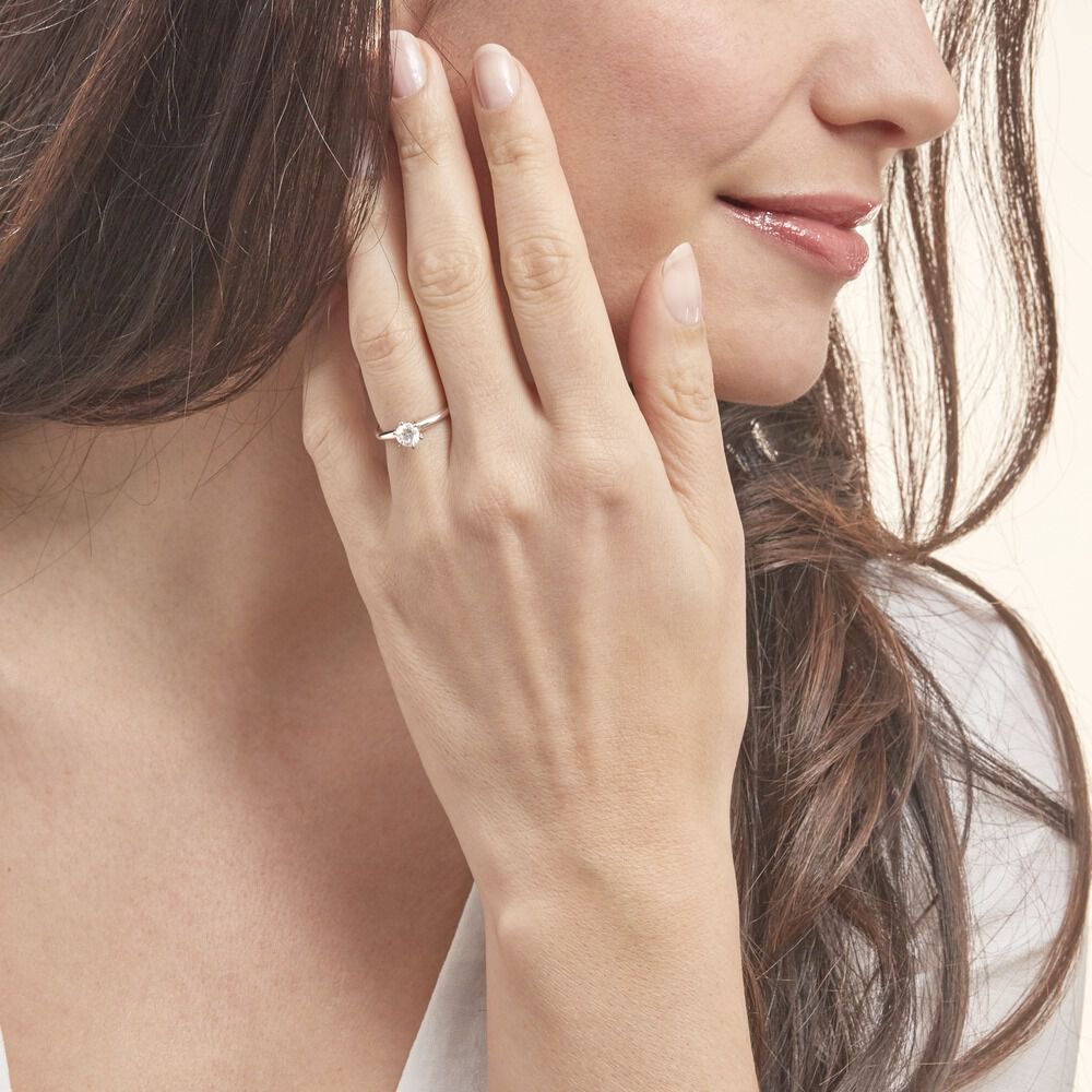 Bague Solitaire Samantha Or Blanc Diamant - Solitaires Femme | Marc Orian