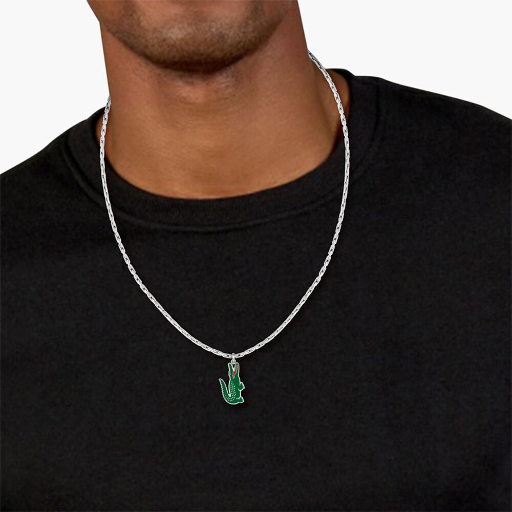 Collier Lacoste Arthor Acier Blanc - Bijoux Homme | Marc Orian