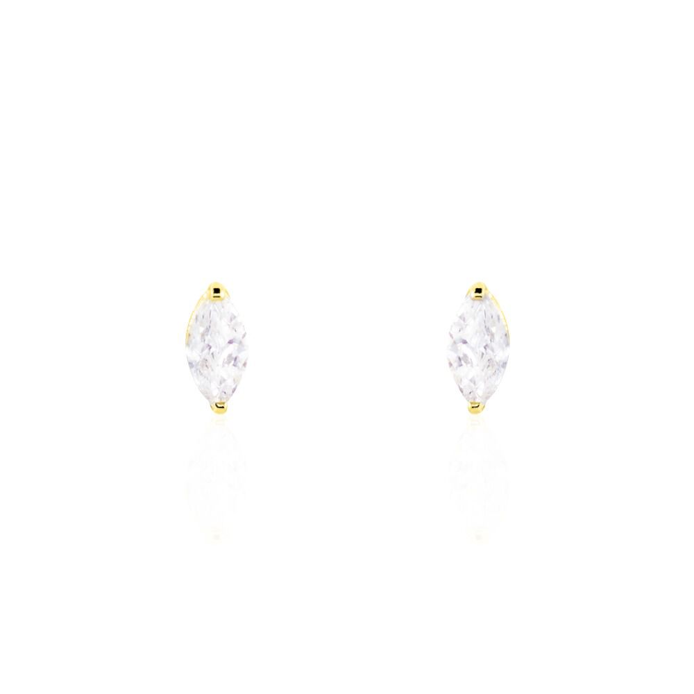 Boucles D'oreilles Puces Muflier Or Jaune Oxyde - Puces Femme | Marc Orian