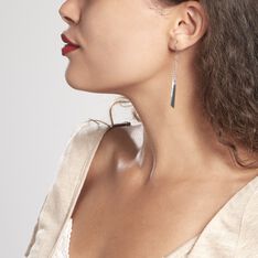 Boucles D'oreilles Pendantes Lucidi Argent Blanc - Boucles d'oreilles Pendantes Femme | Marc Orian