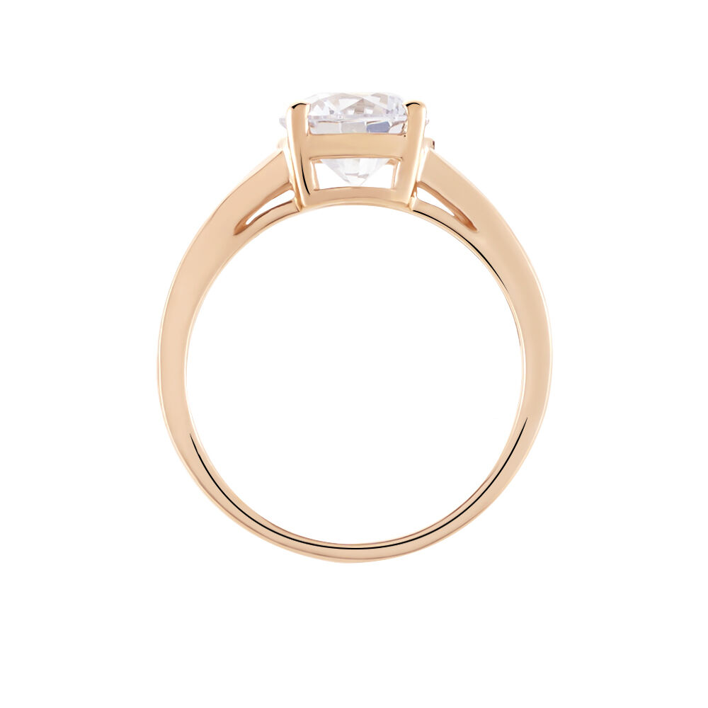 Bague Tatjana Or Rose Oxyde De Zirconium - Solitaires Femme | Marc Orian