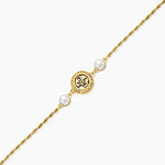 Bracelet Guess Tiny Pearly Acier Jaune Oxyde De Zirconium Perle D'Imitation - Bracelets cha&icirc;nes Femme | Marc Orian