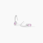 Cr&eacute;oles Evasion Argent Blanc Oxyde De Zirconium - Boucles d'oreilles pampille Femme | Marc Orian