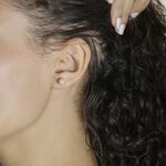 Boucles D'oreilles Puces Fidelia Boule Sablee Or Rose - Puces Femme | Marc Orian