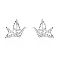 Boucles D'oreilles Puces Colombe Argent Blanc - Clous d'oreilles Femme | Marc Orian