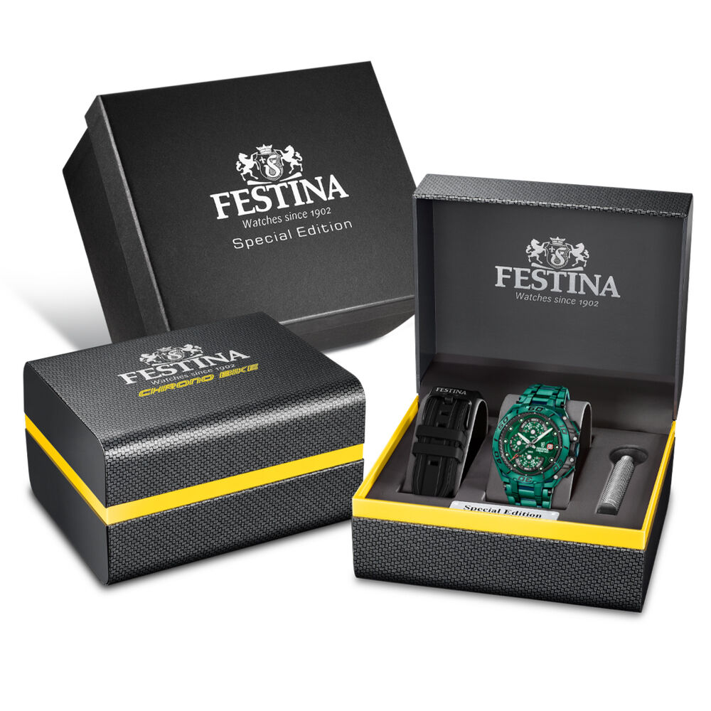 Coffret De Montre Festina Chrono Bike Edition Speciale Vert - Montres &eacute;tanches Homme | Marc Orian