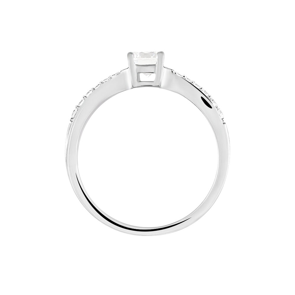 Bague Solitaire Doralicia Argent Blanc Oxyde De Zirconium - Solitaires Femme | Marc Orian