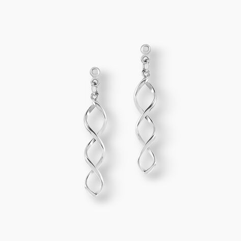 Boucles D'oreilles Pendantes Jolanda Argent Blanc - Pendantes Femme | Marc Orian