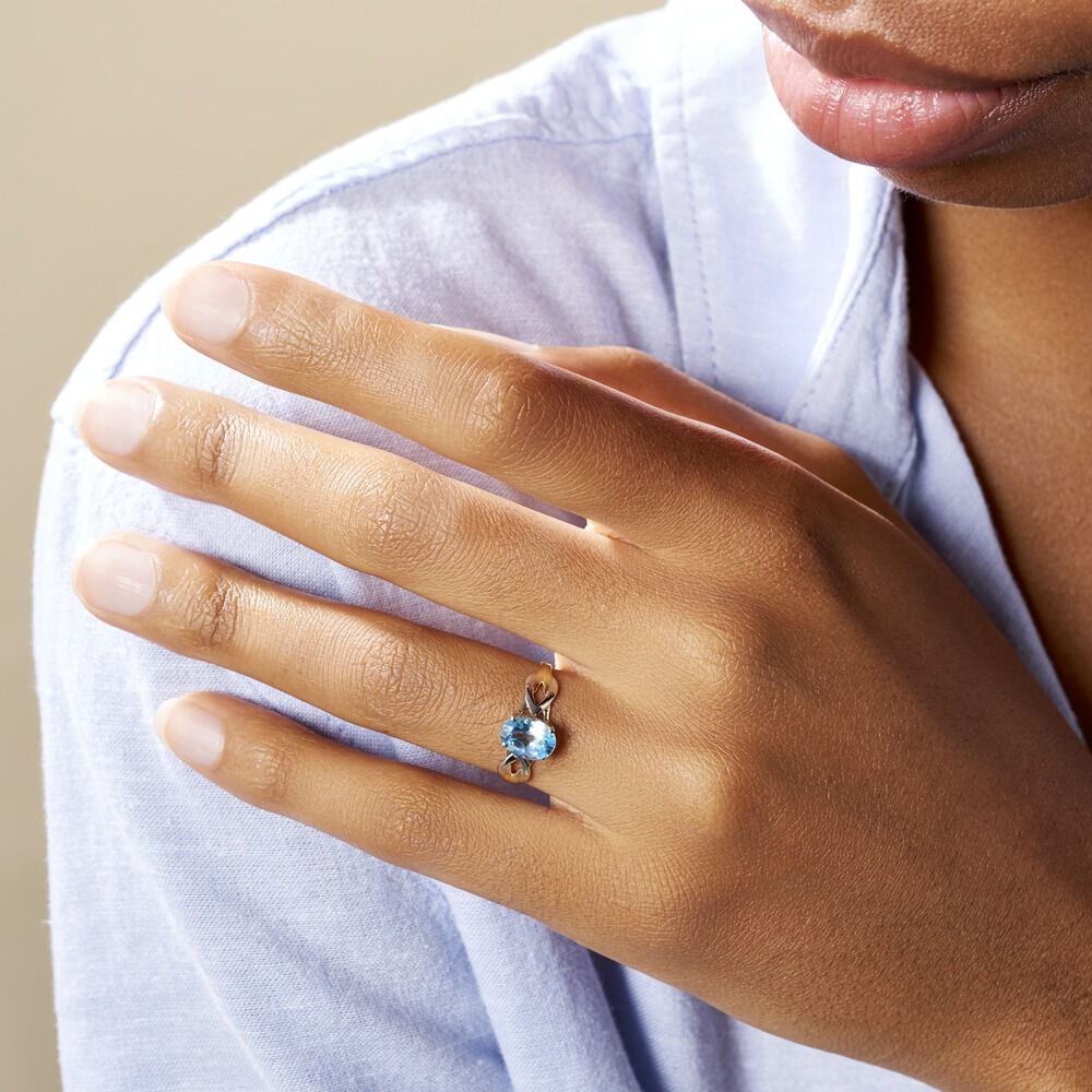 Bague Bonnie Or Bicolore Topaze -  Femme | Marc Orian