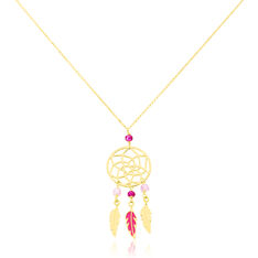 Collier Marion Attrape Reve Plumes Or Jaune - Sélection Bohème Enfant | Marc Orian