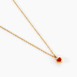 Collier Coralie Coeur Argent Dor&eacute; A L'Or 750/1000 - Colliers fantaisie Enfant | Marc Orian