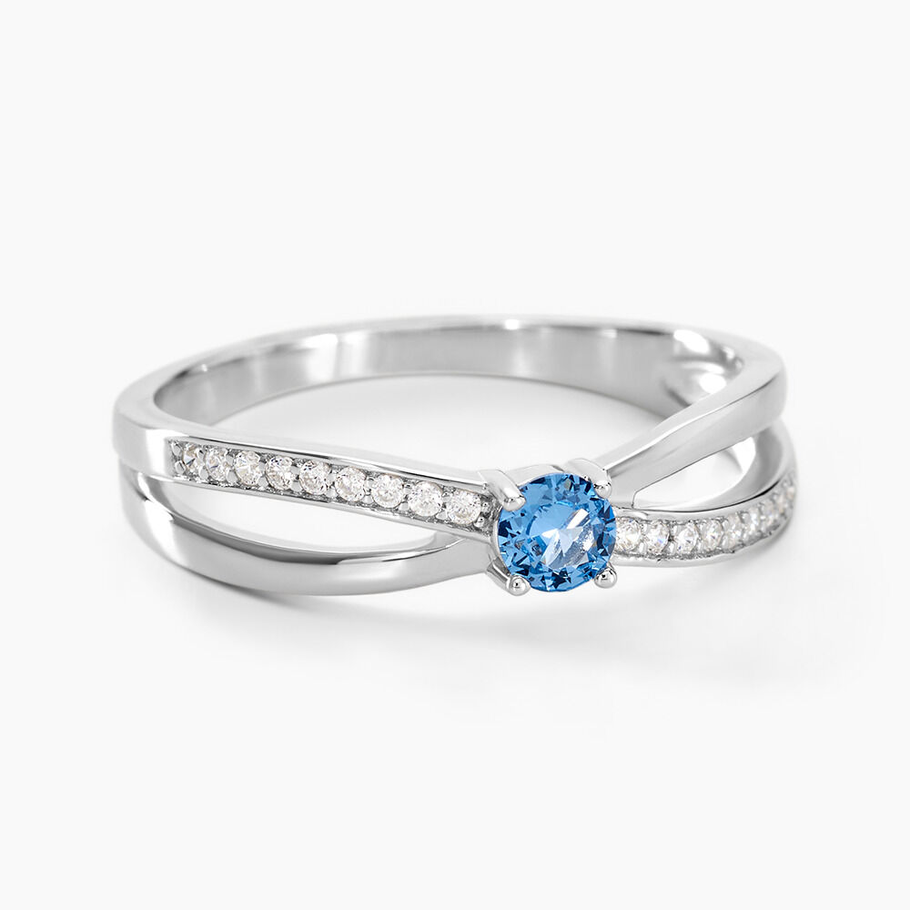 Bague Bertheline Argent Blanc Oxyde De Zirconium - Solitaires Femme | Marc Orian