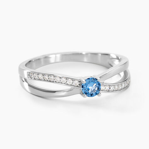 Bague Bertheline Argent Blanc Oxyde De Zirconium - Solitaires Femme | Marc Orian