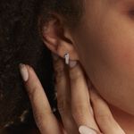 Boucles D'oreilles Puces Aglae Or Blanc Oxyde De Zirconium - Puces Femme | Marc Orian