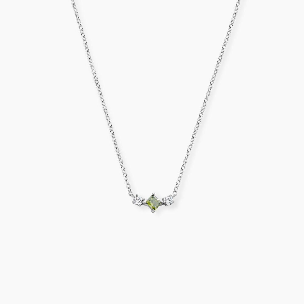 Collier Desert Argent Blanc Oxyde De Zirconium - Colliers avec pierres Femme | Marc Orian