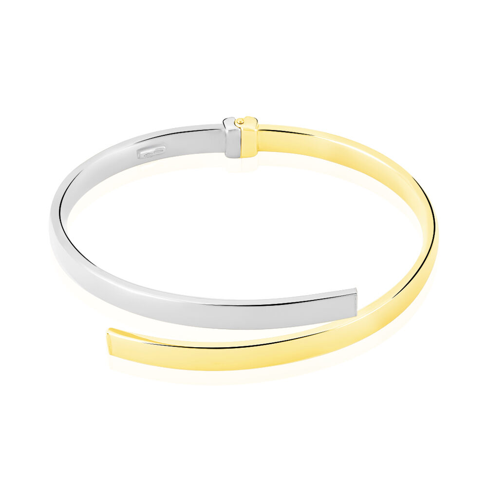 Bracelet Jonc Loise 2 Fils Carres Or Bicolore - Bracelets joncs Femme | Marc Orian
