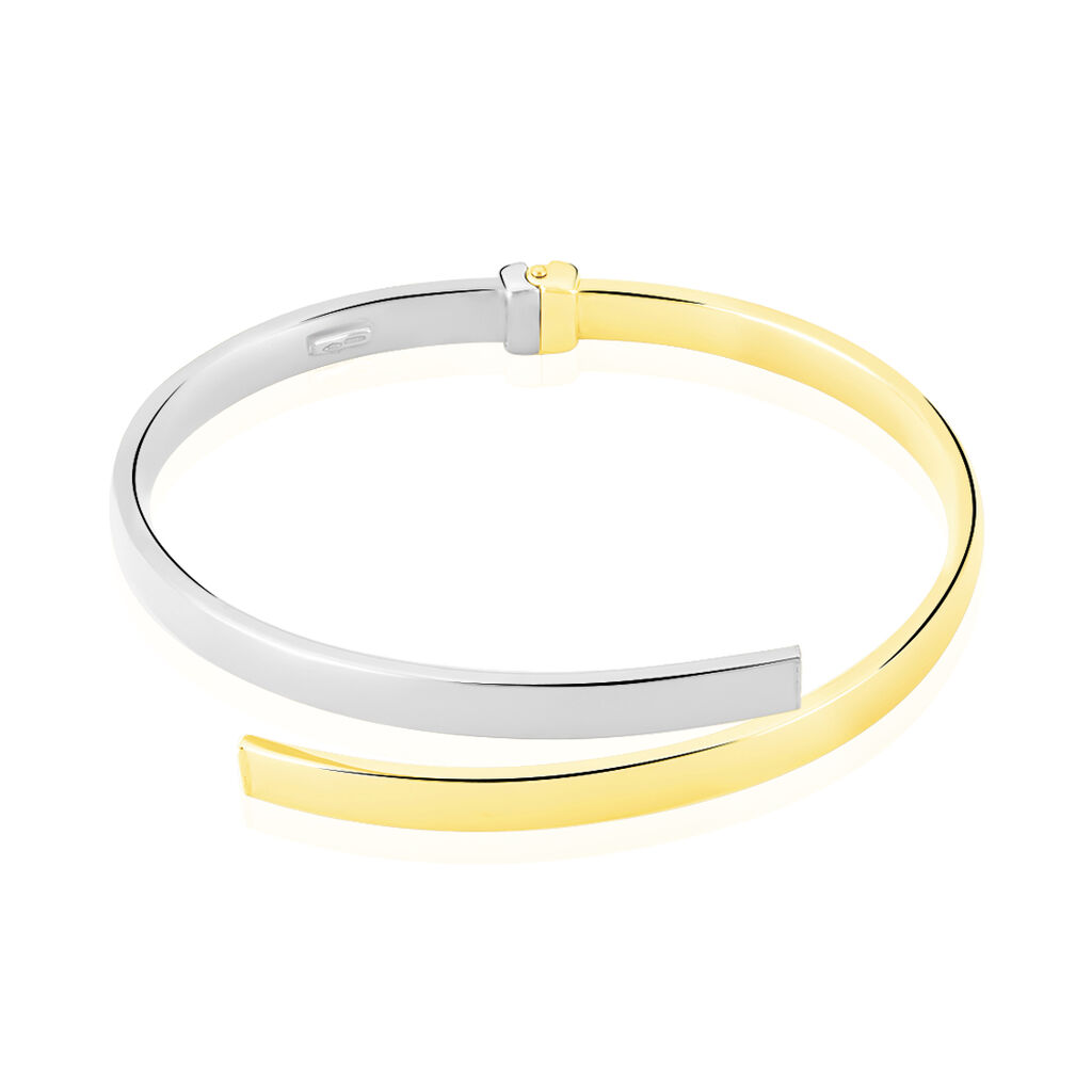 Bracelet Jonc Loise 2 Fils Carres Or Bicolore - Bracelets joncs Femme | Marc Orian
