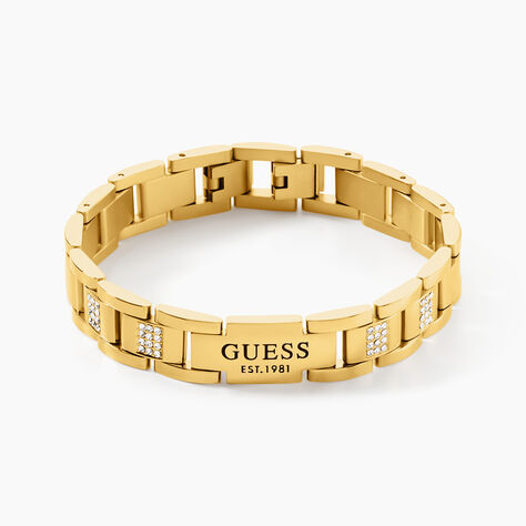 Bracelet Guess Frontiers Acier Jaune Oxyde De Zirconium - Bracelets cha&icirc;nes Homme | Marc Orian
