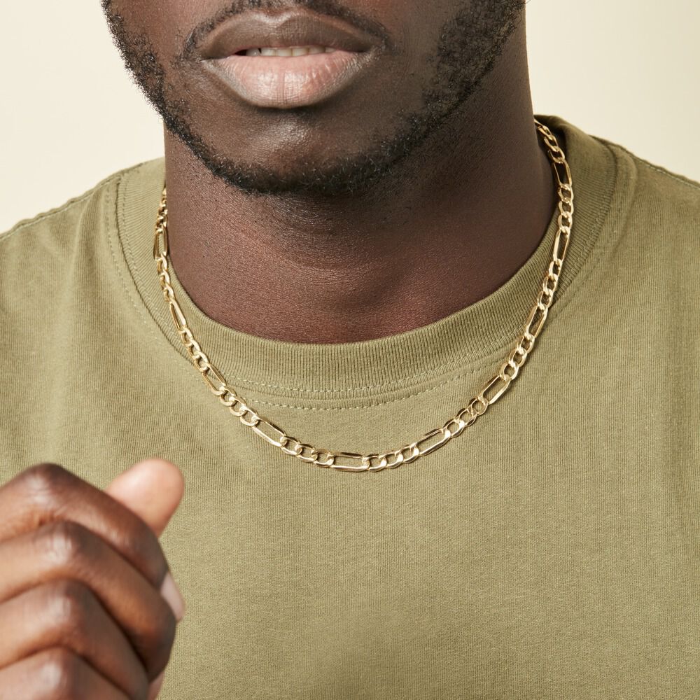 Collier Or Jaune Maille Alternée - Chaines Homme | Marc Orian