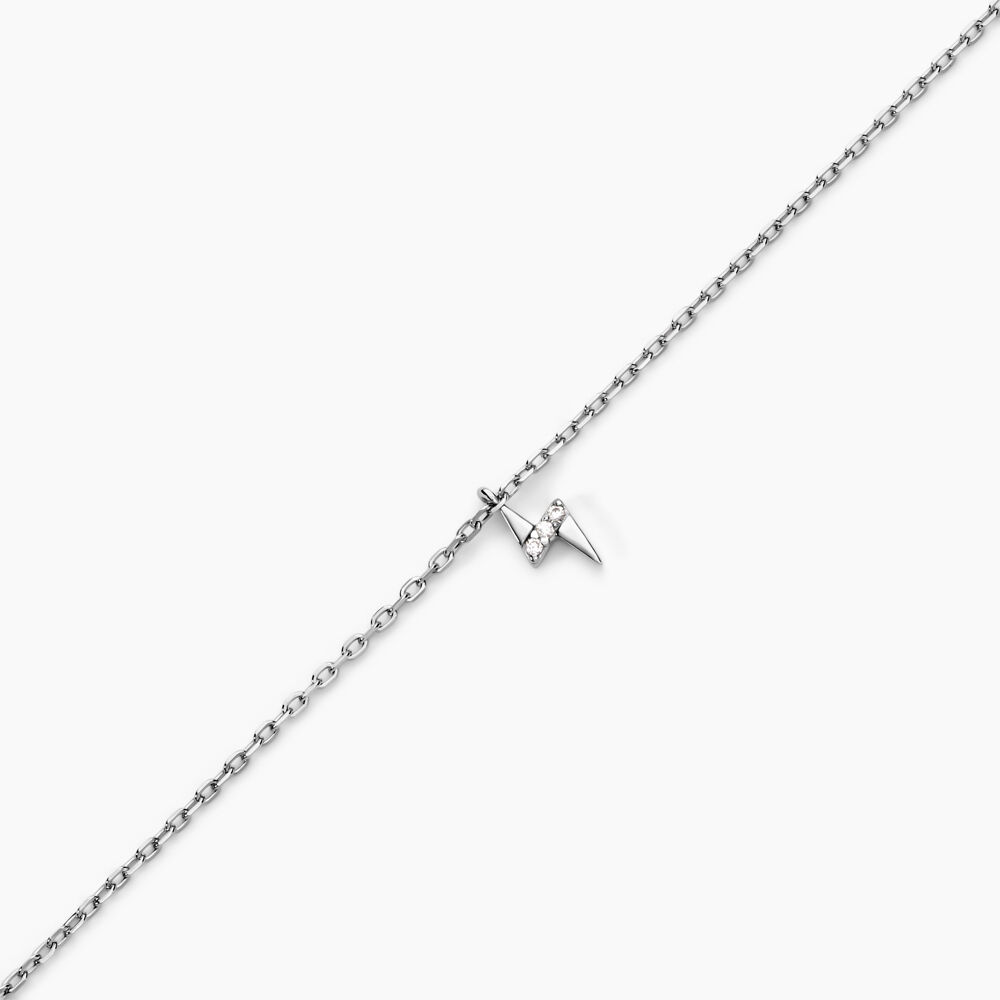 Bracelet Meyline Argent Blanc Oxyde De Zirconium - Bracelets chaînes Femme | Marc Orian