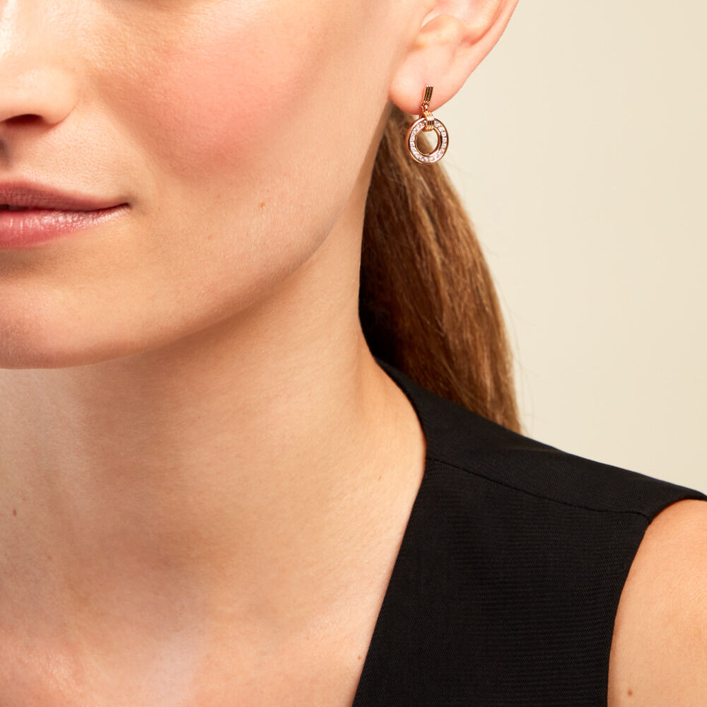 Boucles D'oreilles Pendantes Nelsie Plaqué Or Doré Oxyde De Zirconium - Pendantes Femme | Marc Orian