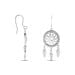Boucles D'oreilles Pendantes Nemetona Argent Blanc Oxyde - Pendantes Femme | Marc Orian