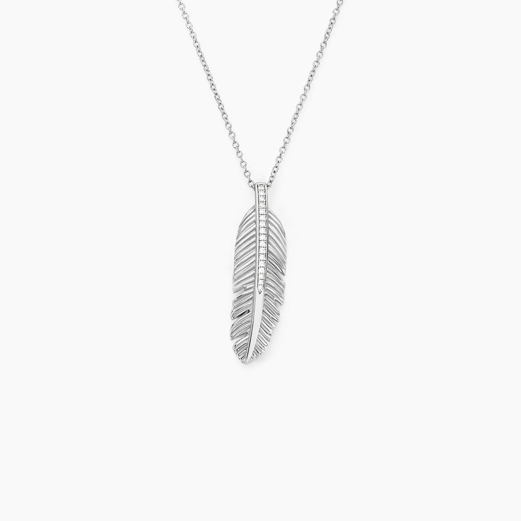 Collier Navyla Argent Blanc Oxyde De Zirconium - Colliers avec pierres Femme | Marc Orian