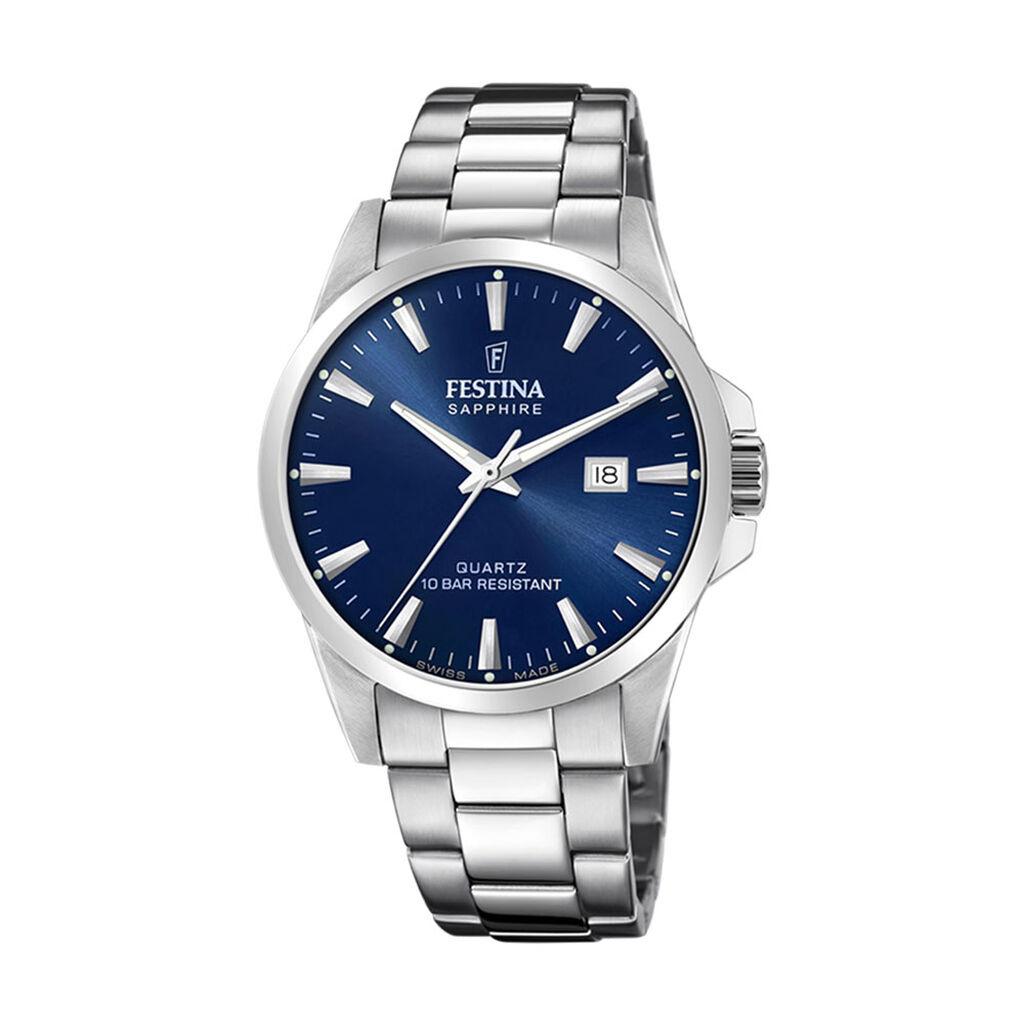 Montre Festina Swiss Made 41 Bleu London - Montres classiques Homme | Marc Orian