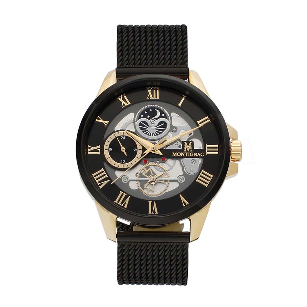Montre Montignac Round Noir - Montres étanches Homme | Marc Orian