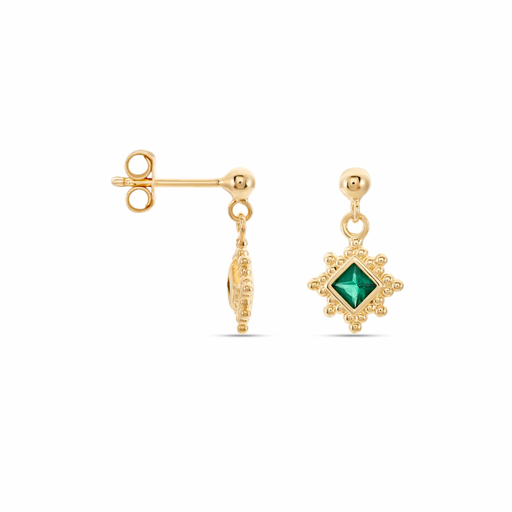 Boucles D'oreilles Pendantes Bobbie Plaqué Or Jaune Spinelle - Pendantes Femme | Marc Orian