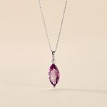 Collier Or Blanc Raquel Am&eacute;thyste - Colliers avec pierres Femme | Marc Orian