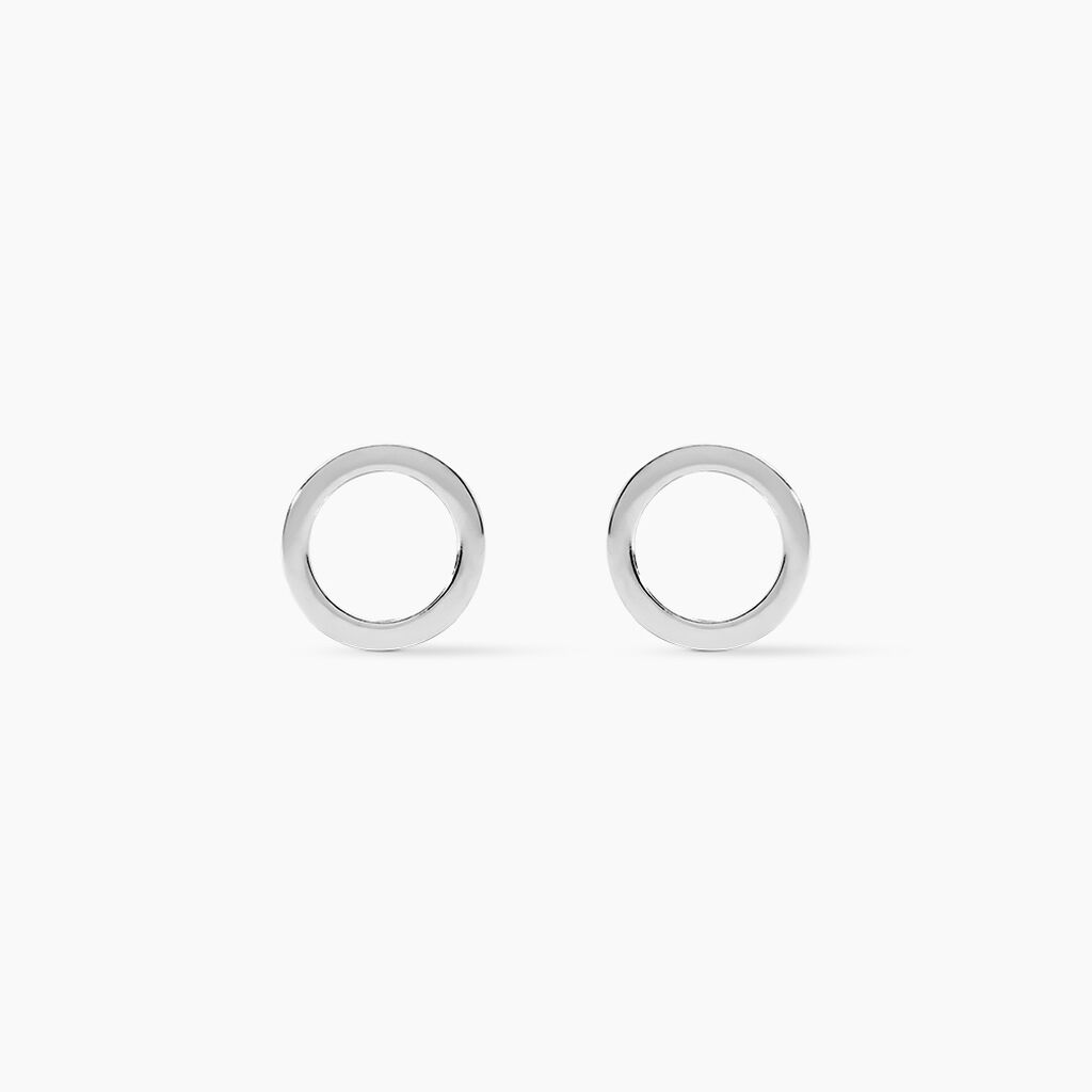 Boucles D'oreilles Puces Daniela Argent Blanc - Puces Femme | Marc Orian