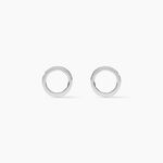 Boucles D'oreilles Puces Daniela Argent Blanc - Puces Femme | Marc Orian