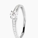Bague Aramis Ld Platine Blanc Diamant Synth&eacute;tique - Solitaires Femme | Marc Orian