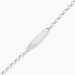 Bracelet Identit&eacute; Marcel Maille Jaseron Or Blanc - Gourmettes Enfant | Marc Orian