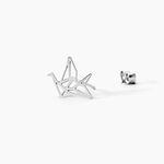 Boucles D'oreilles Puces Colombe Argent Blanc - Puces Femme | Marc Orian