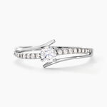 Bague April Or Blanc Oxyde De Zirconium - Solitaires Femme | Marc Orian