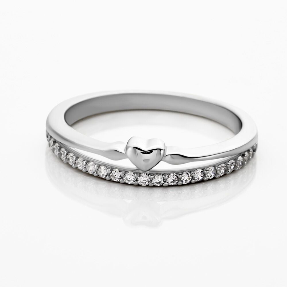 Bague Melanie Argent Blanc Oxyde De Zirconium - Bagues de promesse Femme | Marc Orian