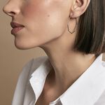 Cr&eacute;oles Ursula Argent Blanc - Cr&eacute;oles Femme | Marc Orian