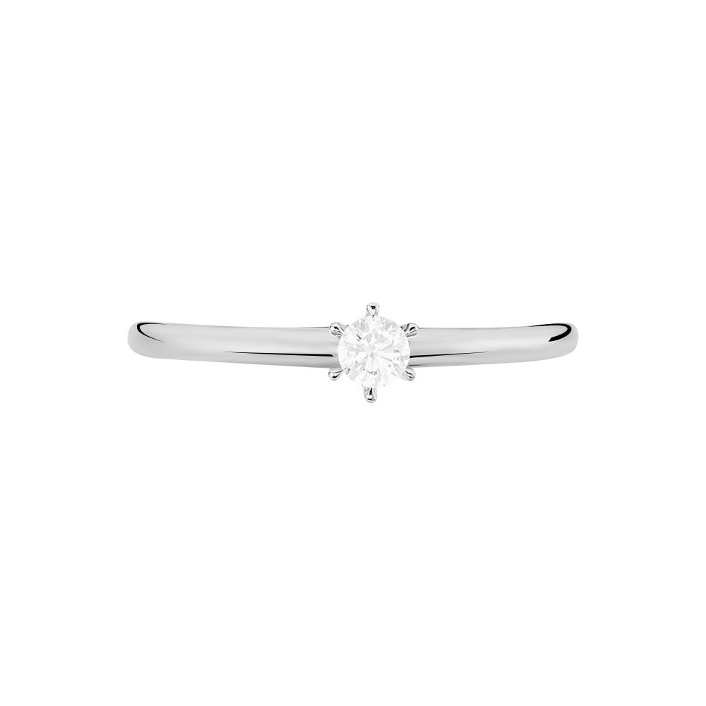Bague Solitaire Mai-li Or Blanc Diamant - Solitaires Femme | Marc Orian