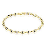 Bracelet Carlo Or Bicolore Maille Marine Ronde - Bracelets mailles Homme | Marc Orian