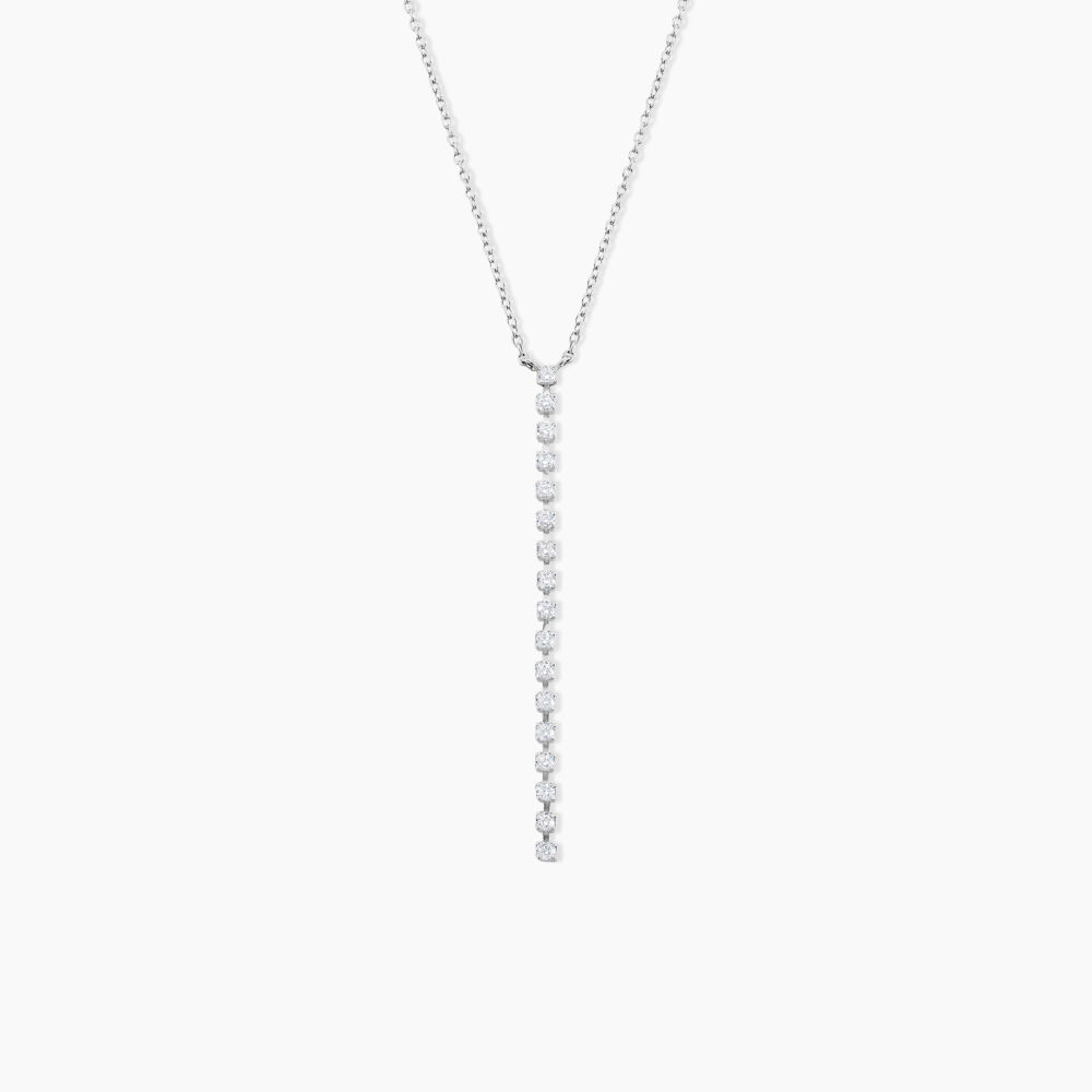 Collier Whitney Argent Blanc Oxyde De Zirconium - Colliers avec pierres Femme | Marc Orian