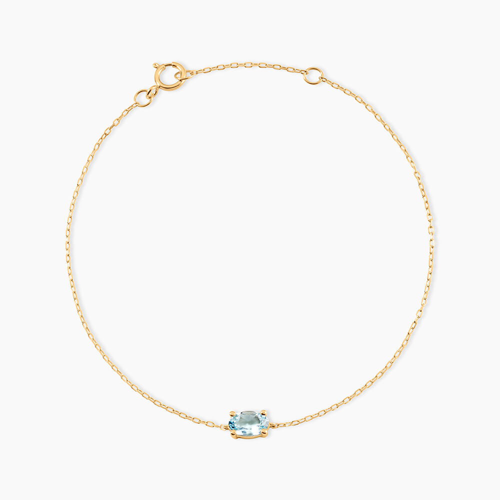 Bracelet Ovale Or Jaune Topaze - Bracelets cha&icirc;nes Femme | Marc Orian