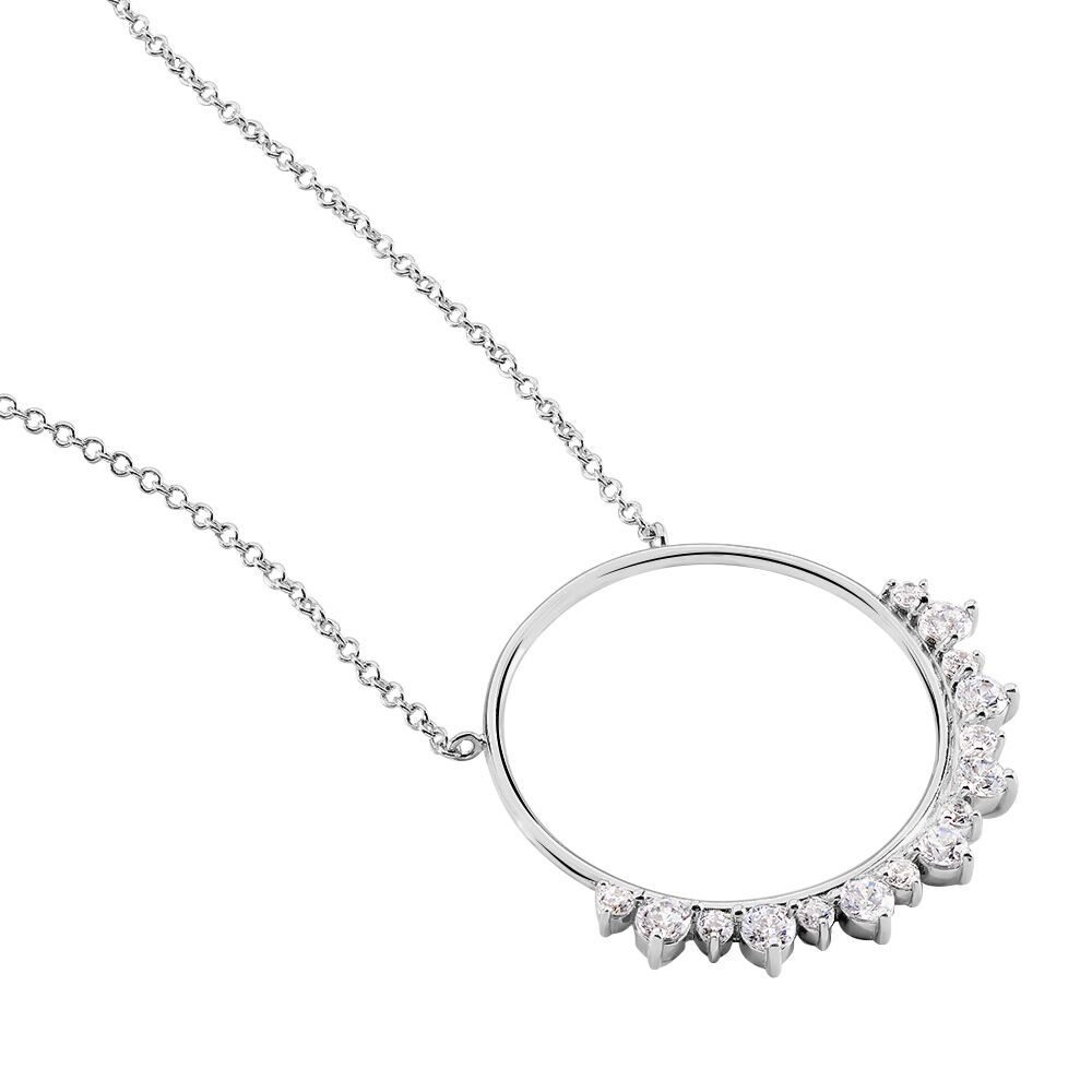 Collier Camil Argent Blanc Oxyde De Zirconium - Colliers avec pierres Femme | Marc Orian
